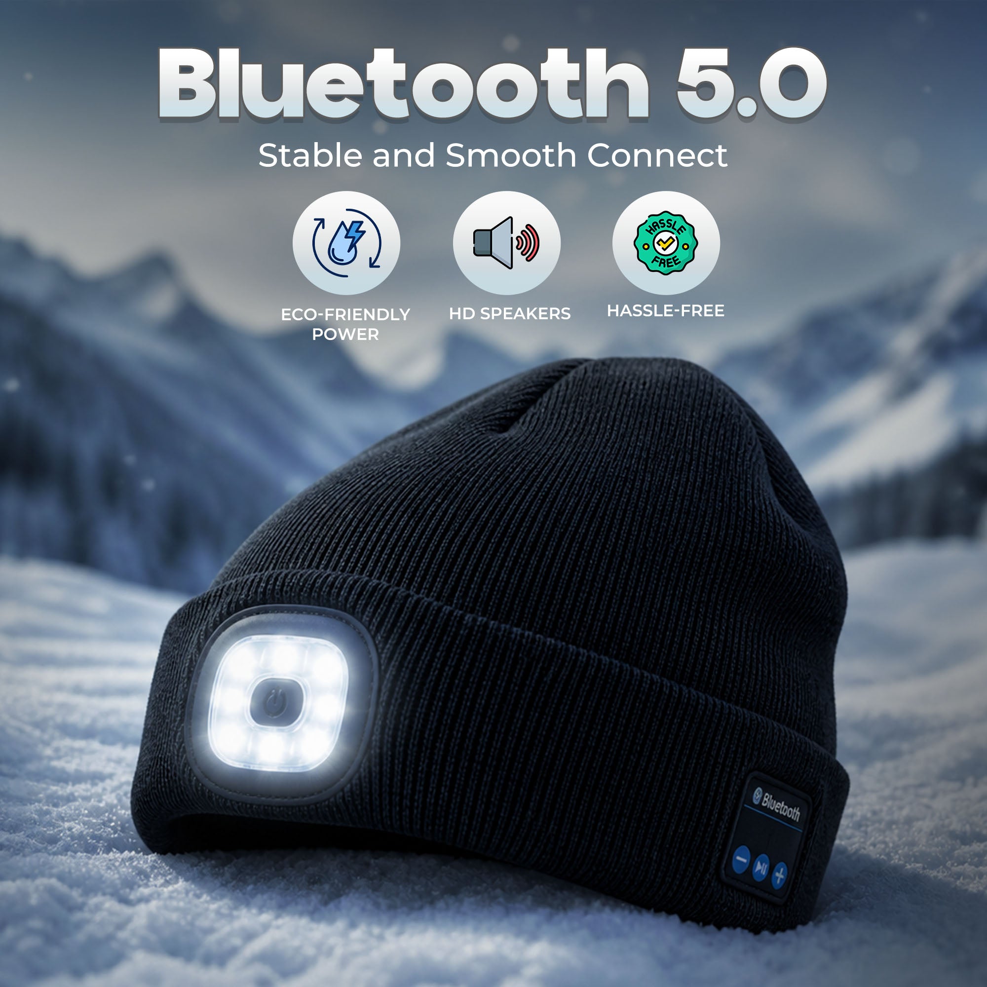 Bluetooth LED Beanie