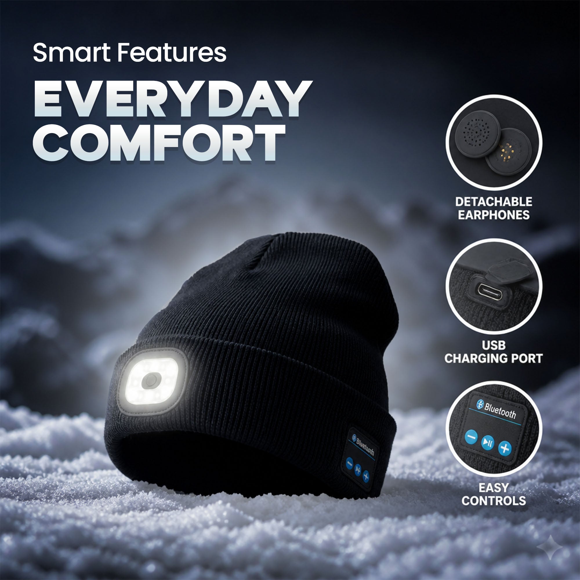 Bluetooth LED Beanie